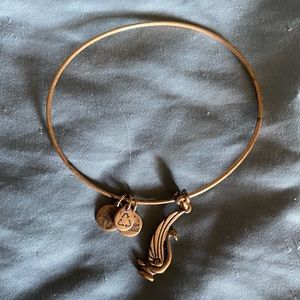Alex & Ani gold swan bracelet